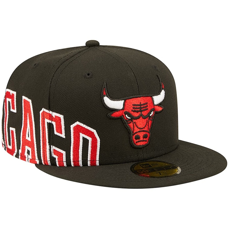 New Era Chicago Bulls Black Side Split 59FIFTY Fitted Hat