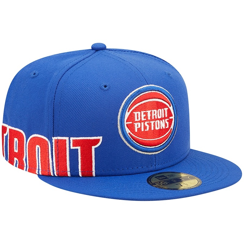 New Era Detroit Pistons Blue Side Split 59FIFTY Fitted Hat
