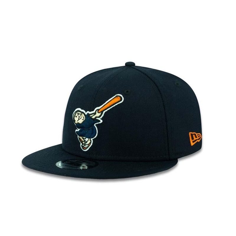 San Diego Padres New Era MLB 9FIFTY 950 Snapback Cap Hat Navy Crown/Visor Navy/Orange/White “Swinging Friar” Logo