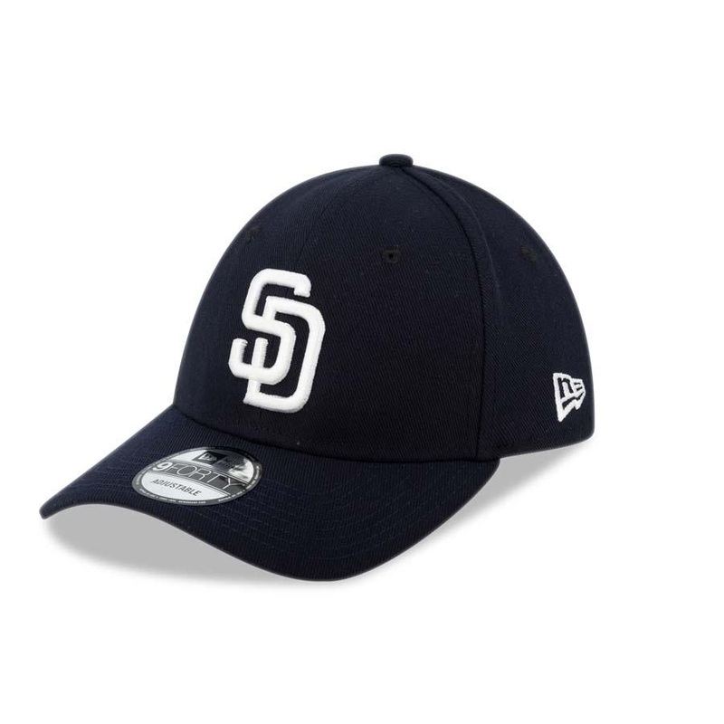 San Diego Padres New Era MLB 9FORTY 940 Adjustable Cap Hat Navy Crown/Visor White Logo
