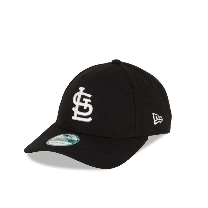 St. Louis Cardinals New Era MLB 9FORTY 940 Adjustable Cap Hat Black Crown/Visor White Logo