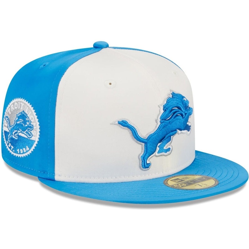 New Era Detroit Lions Throwback Satin 2023 59FIFTY Fitted Hat