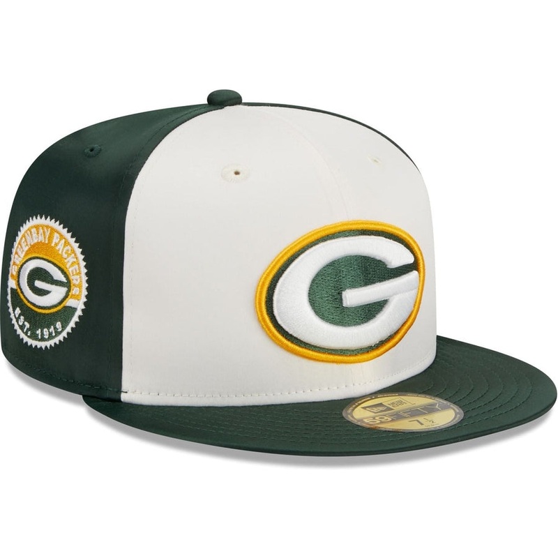 New Era Green Bay Packers Throwback Satin 2023 59FIFTY Fitted Hat
