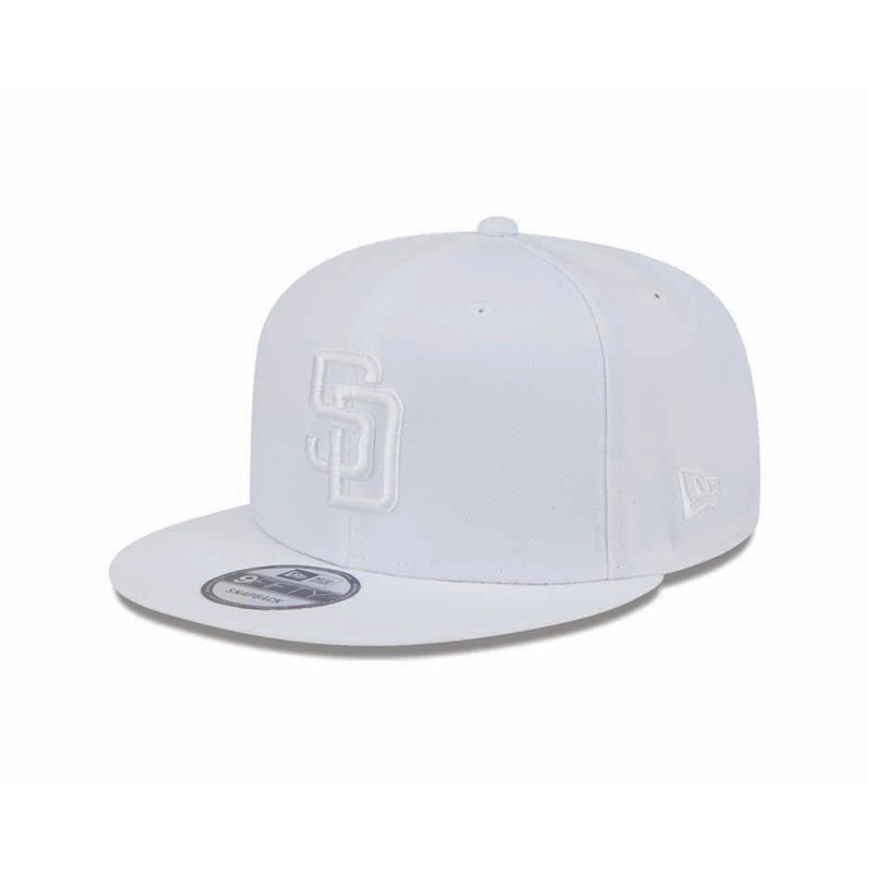 San Diego Padres New Era MLB 9FIFTY 950 Snapback Cap Hat White Crown/Visor White Logo