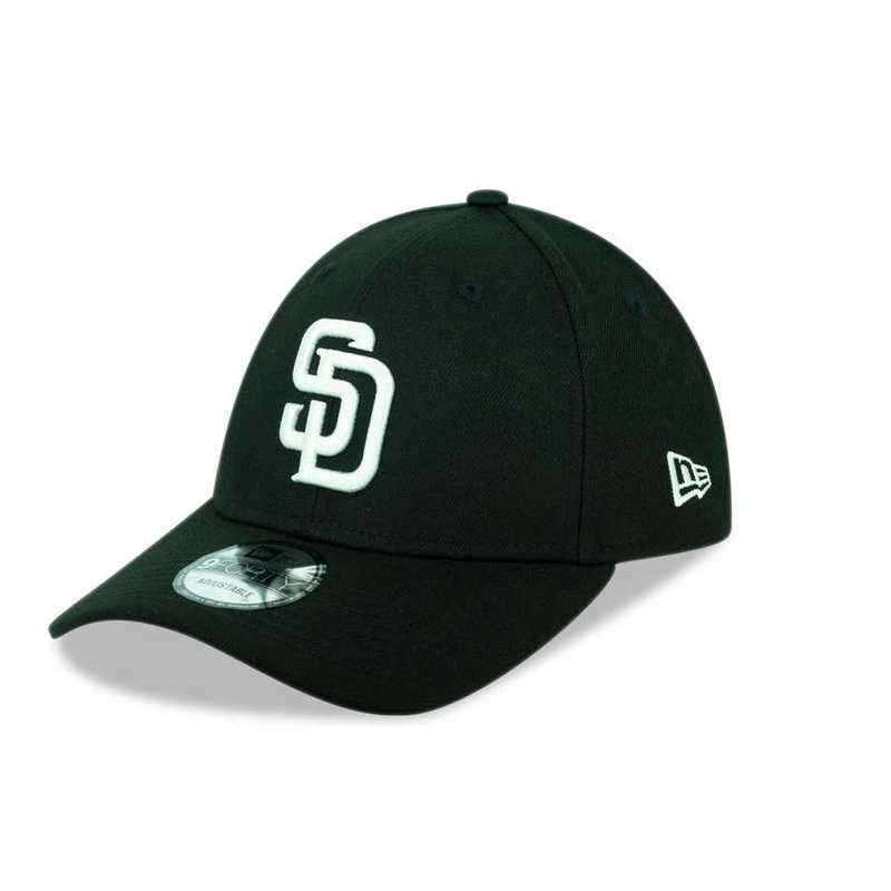San Diego Padres New Era MLB 9FORTY 940 Adjustable Cap Hat Black Crown/Visor White Logo