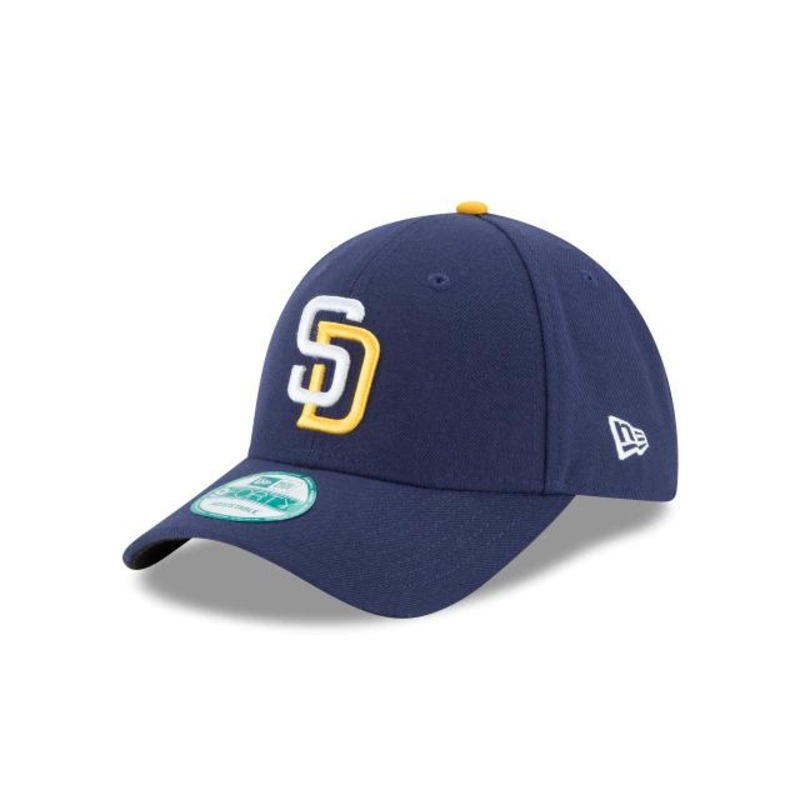 San Diego Padres New Era MLB 9FORTY 940 Adjustable Cap Hat Navy Crown/Visor White/Gold Logo