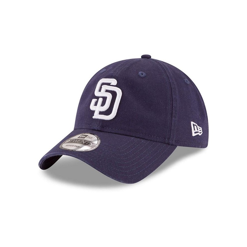 San Diego Padres New Era MLB 9TWENTY 920 Adjustable Cap Hat Light Navy Crown/Visor White Logo