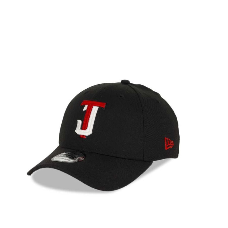 Tijuana Toros New Era LMB 39THIRTY 3930 Flexfit Cap Hat Team Color Black Crown/Visor Red/White Logo