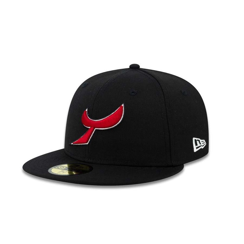 Tijuana Toros New Era LMB 59FIFTY 5950 Fitted Cap Hat Black Crown/Visor Red/White ??T?? Logo