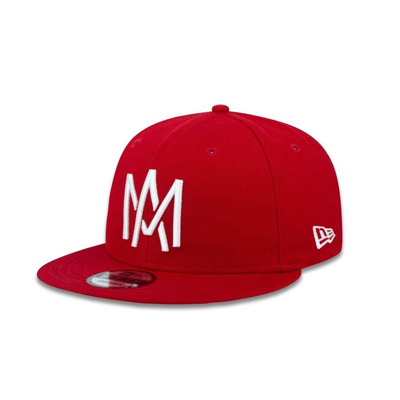 Aguilas de Mexicali New Era 9FIFTY 950 Snapback Cap Hat Red Crown/Visor White Logo