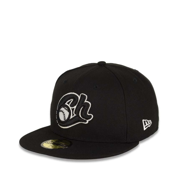 Charros de Jalisco New Era LMP 59FIFTY 5950 Fitted Cap Hat Black Crown/Visor Black/White Logo