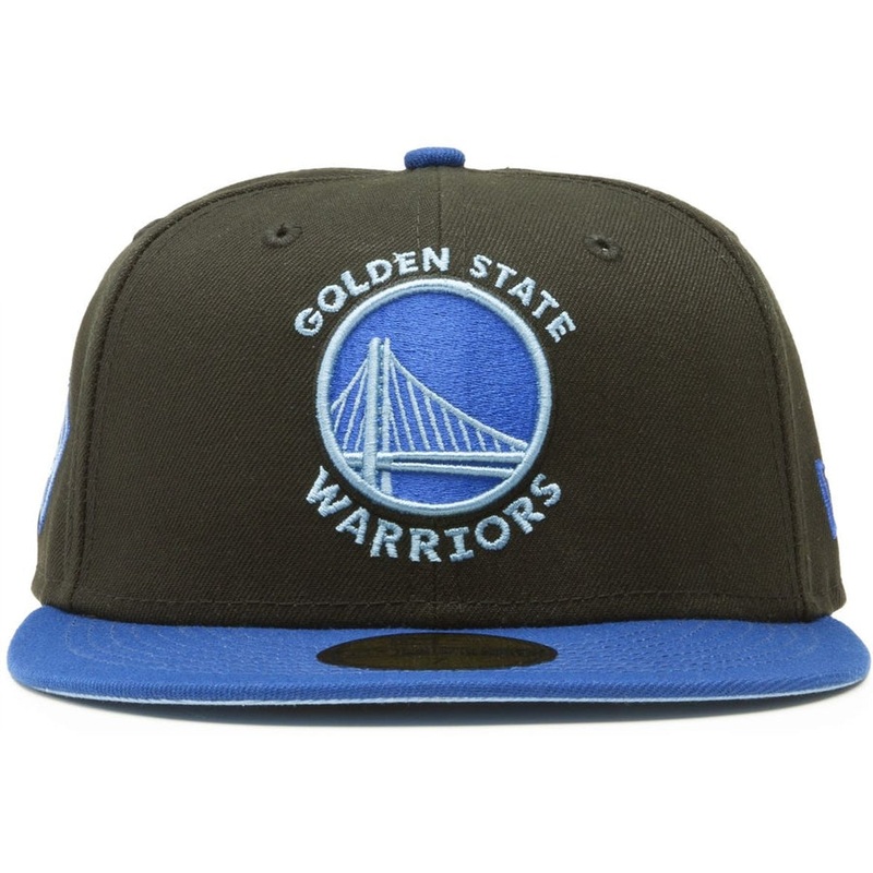 New Era Golden State Warriors Black/Royal 75th Anniversary 59FIFTY Fitted Hat