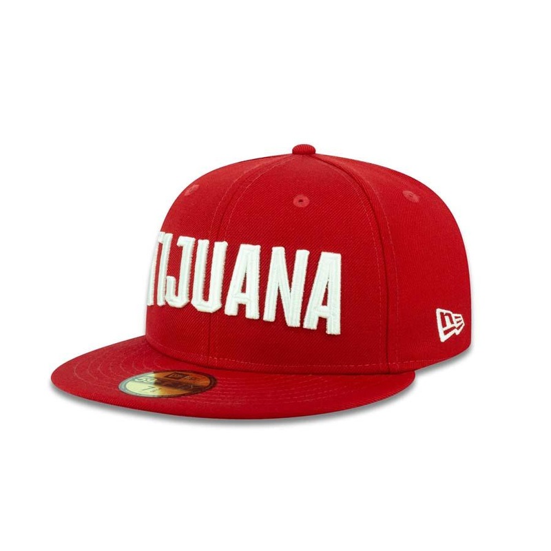 Tijuana Toros New Era LMB 59FIFTY 5950 Fitted Cap Hat Red  Crown/Visor White Text TIJUANA Logo