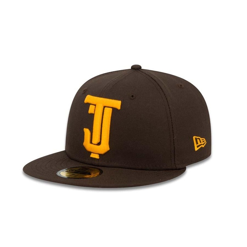 Toros de Tijuana New Era LMB 59FIFTY 5950 Fitted Cap Hat Brown Crown/Visor Yellow Logo