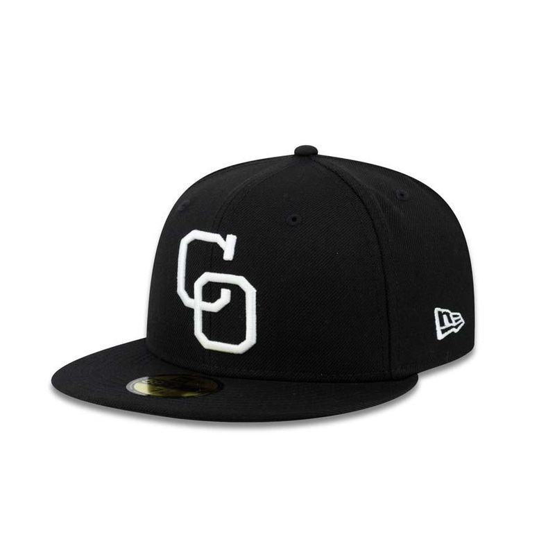 Yaquis de Obregon New Era 59FIFTY 5950 Fitted Cap Hat Black Crown/Visor White “CO” Logo