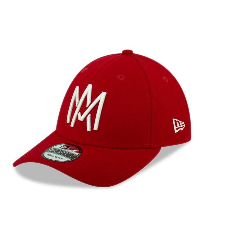 Aguilas de Mexicali New Era 9FORTY 940 Adjustable Cap Hat Red Crown/Visor White Logo