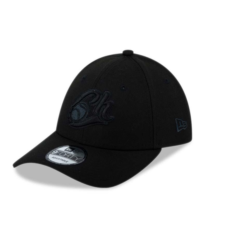 Charros de Jalisco New Era 9FORTY 940 Adjustable Cap Hat All Black Crown/Visor Black Logo