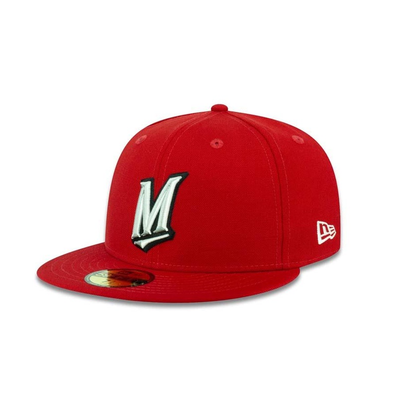 Venados de Mazatlan New Era 59FIFTY 5950 Fitted Cap Hat Red Crown/Visor White/Black Logo