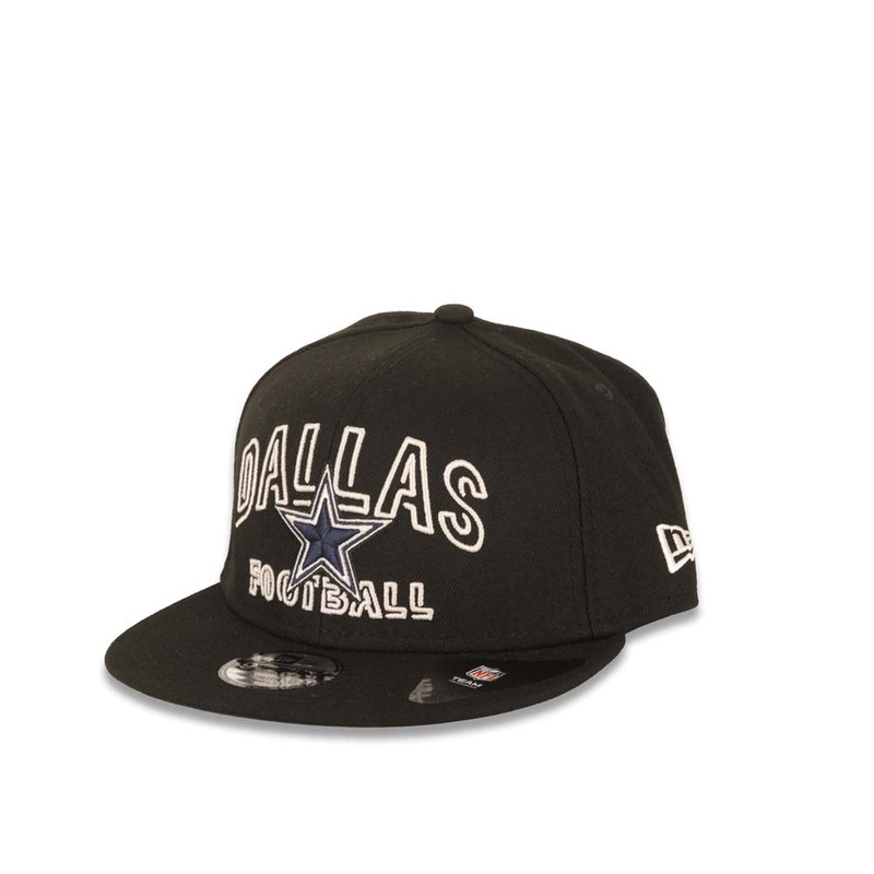 (Youth) Dallas Cowboys New Era NFL 9FIFTY 950 Snapback Kid Cap Hat Black Crown/Visor Team Color Logo (2020 Draft)
