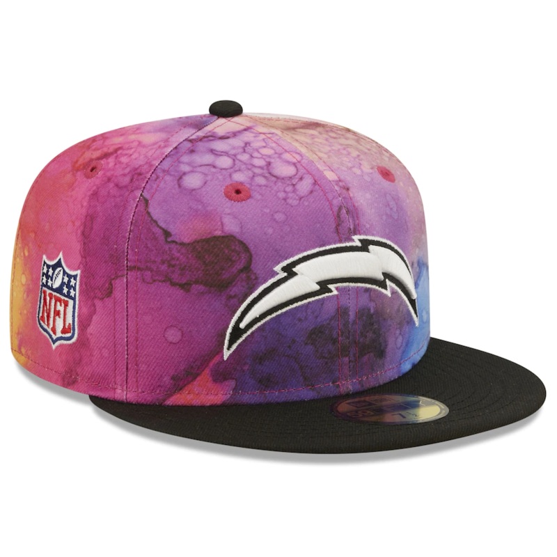 New Era Los Angeles Chargers NFL Crucial Catch 2022 Ink Dye 59FIFTY Fitted Hat