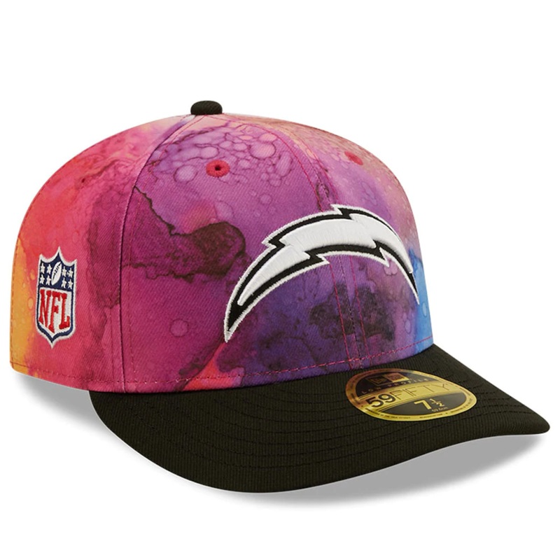 New Era Los Angeles Chargers NFL Crucial Catch Ink Dye 2022 Low Profile 59FIFTY Fitted Hat