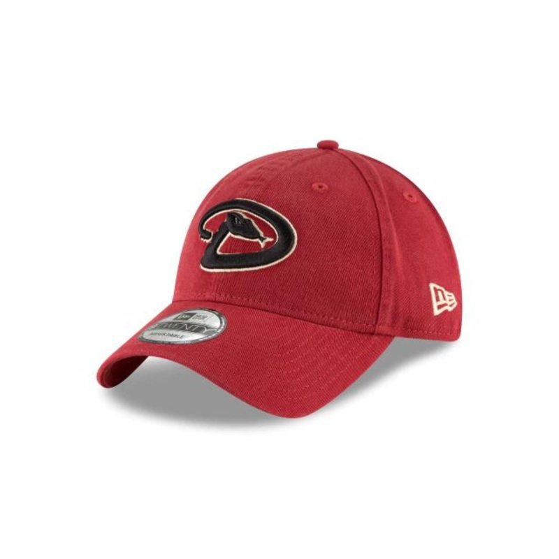 Arizona Diamondbacks New Era MLB 9TWENTY 920 Adjustable Cap Hat Red Crown/Visor Black “Snake” Logo