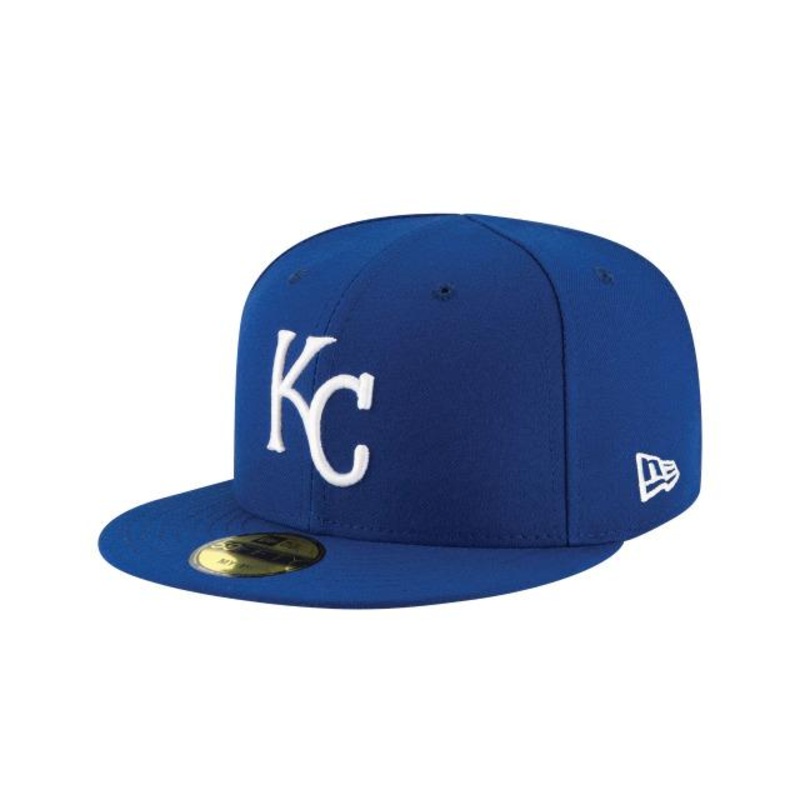 (Infant) Kansas City Royals New Era MLB 59FIFTY 5950 Fitted Cap Hat Royal Blue Crown/Visor White Logo  (My 1st First)