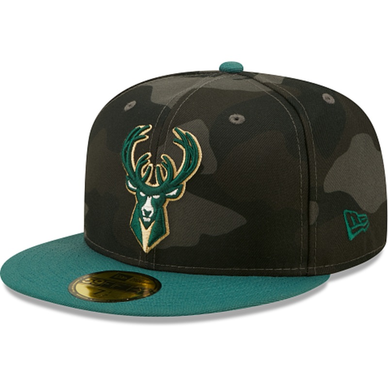 New Era Milwaukee Bucks Lifestyle Camo 59FIFTY Fitted Hat