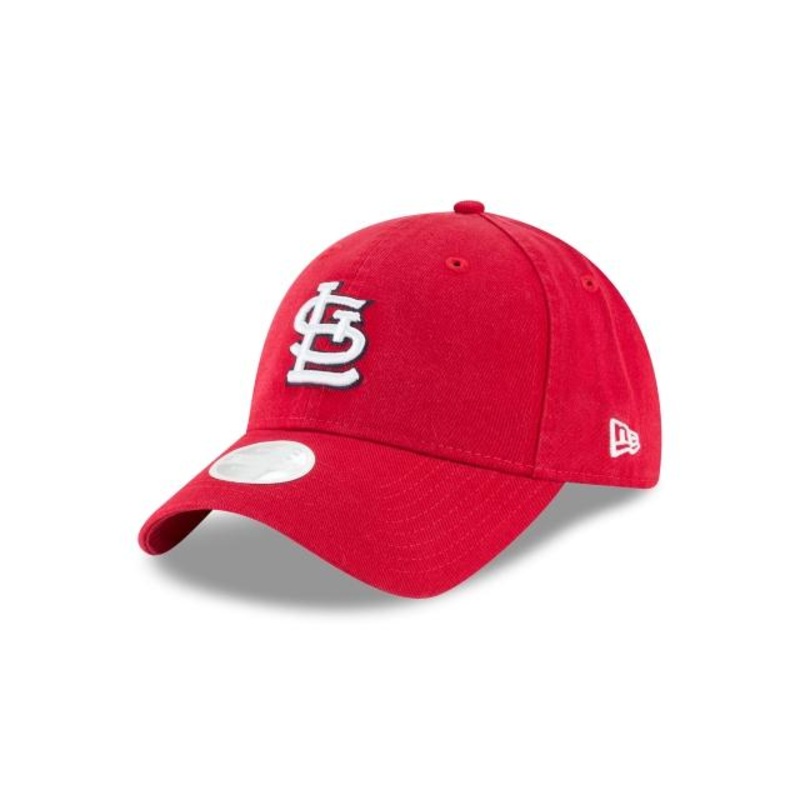 (Women) St. Louis Cardinals New Era 9TWENTY 920 Adjustable Cap Hat Team Color Red Crown/Visor White/Black Logo