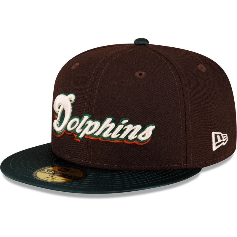 New Era Just Caps Green Satin Miami Dolphins 2023 59FIFTY Fitted Hat
