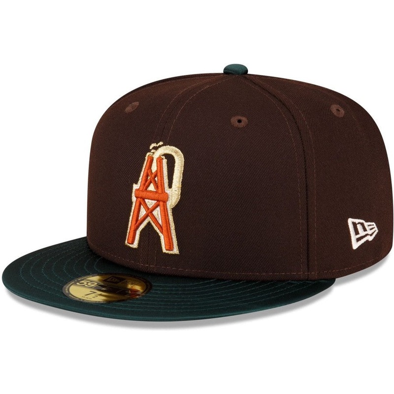 New Era Just Caps Green Satin Oilers 2023 59FIFTY Fitted Hat
