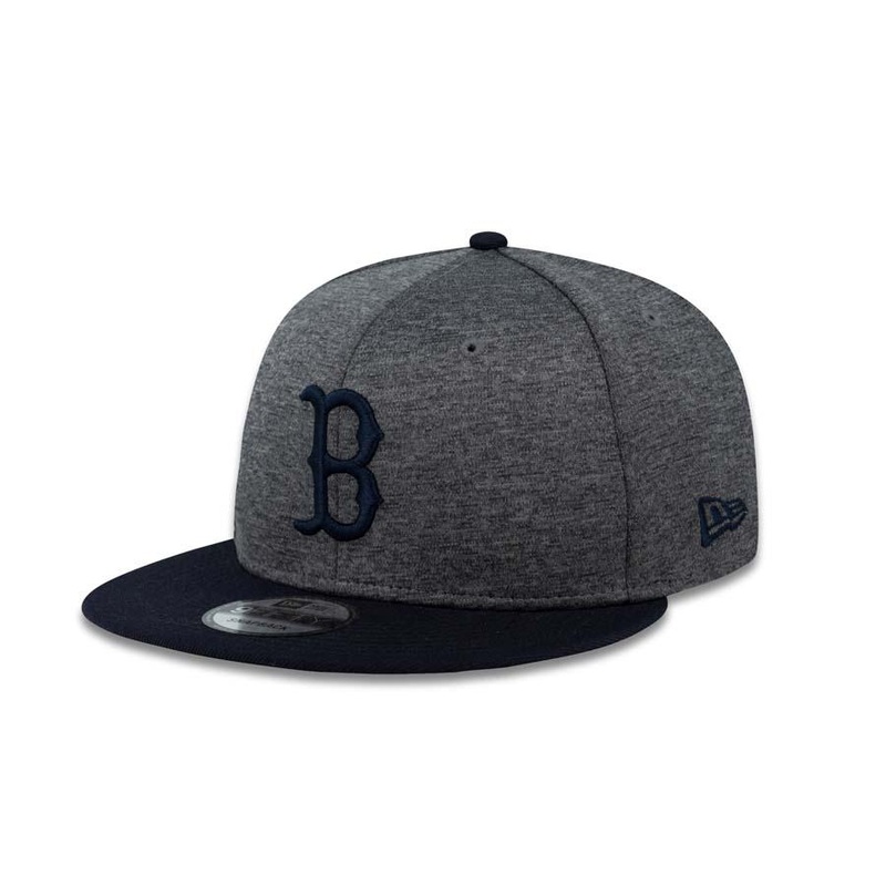Boston Red Sox New Era MLB 9FIFTY 950 Snapback Cap Hat Shadow Tech Dark Gray Crown Navy Visor Navy Logo