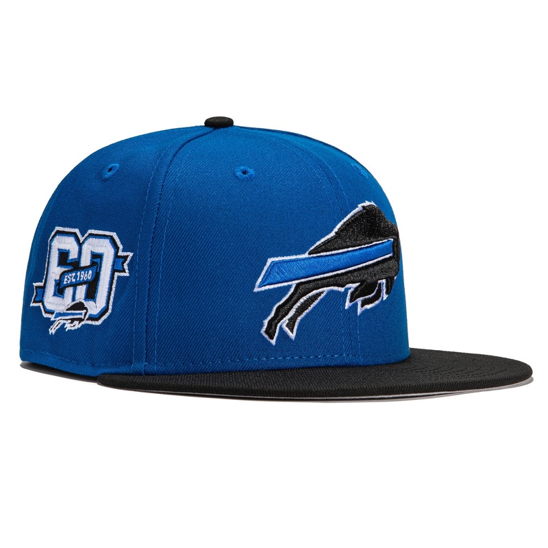 New Era Buffalo Bills Royal Blue/Black 60th Anniversary 59FIFTY Fitted Hat