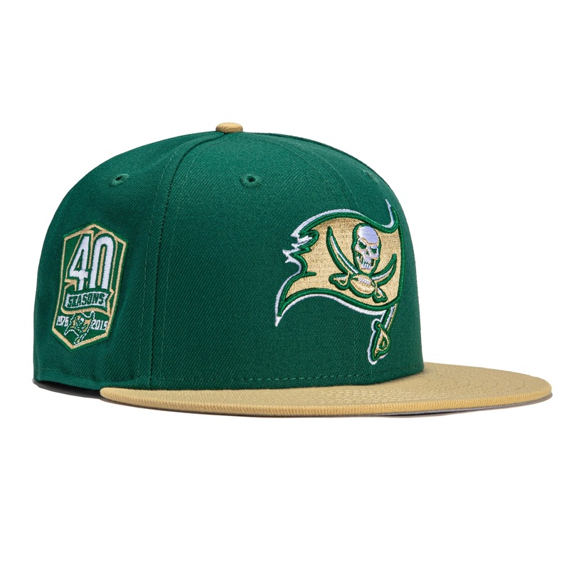 New Era Tampa Bay Buccaneers Green/Tan 40th Anniversary Fitted Hat