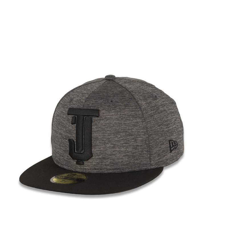 Tijuana Toros New Era LMB 59FIFTY 5950 Fitted Cap Hat Shadow Tech Dark Gray Crown Black Visor Black Logo