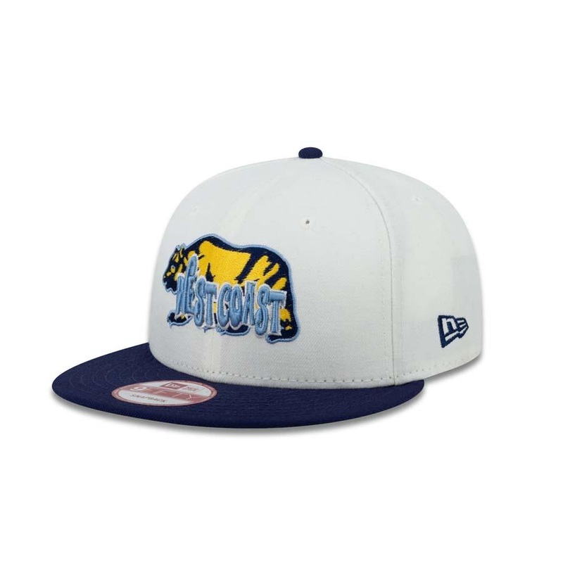 West Coast Bear New Era 9FIFTY 950 Snapback Cap Hat White Crown Navy Visor