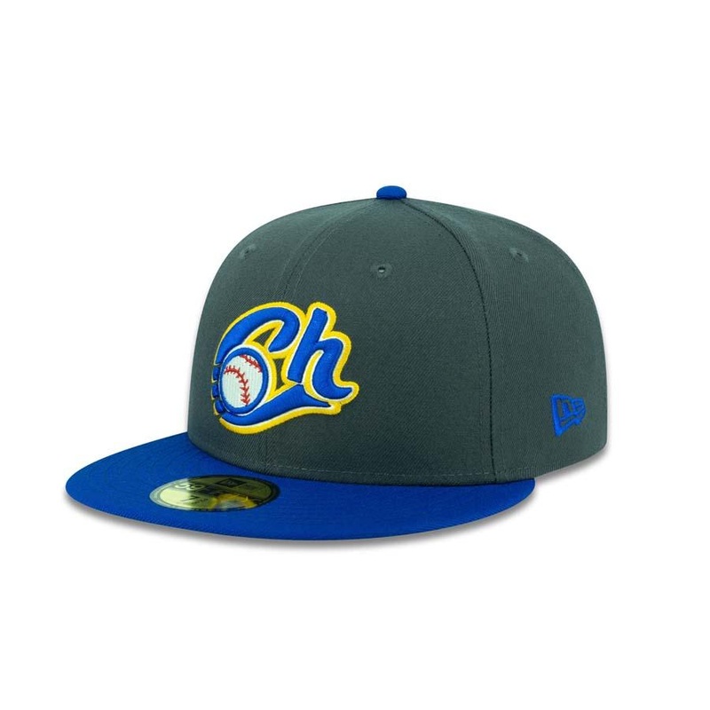 Charros de Jalisco New Era 59FIFTY 5950 Fitted Cap Hat Dark Gray Crown Royal Blue Visor Team Color Logo
