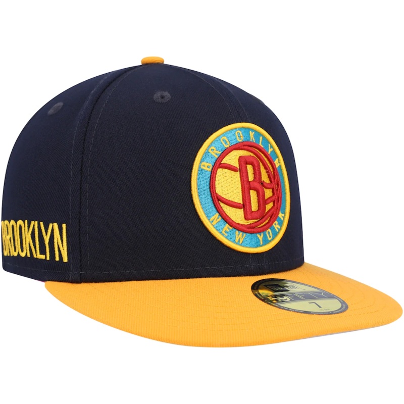 New Era Brooklyn Nets Navy/Gold Midnight 59FIFTY Fitted Hat