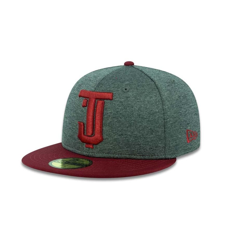 Tijuana Toros New Era LMB 59FIFTY 5950 Fitted Cap Hat Shadow Tech Dark Gray Crown Cardinal Visor Cardinal Logo