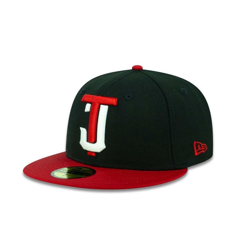 Toros de Tijuana New Era LMB 59FIFTY 5950 Fitted Cap Hat Black Crown Red Visor Red/White Logo