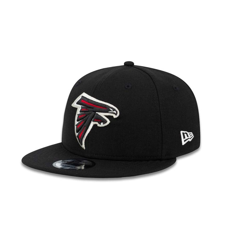 Atlanta Falcons New Era NFL 9FIFTY 950 Snapback Cap Hat Black Crown/Visor Team Color Logo