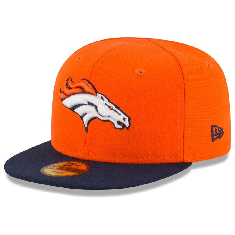 (Infant) Denver Broncos New Era NFL 59FIFTY 5950 Fitted Cap Hat Orange Crown Navy Visor Team Color Logo  (My 1st First)