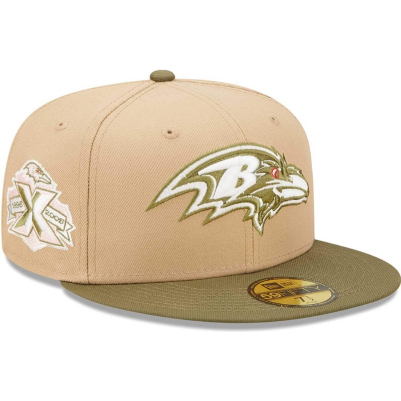 New Era Baltimore Ravens 10th Anniversary Saguaro Tan/Olive 59FIFTY Fitted Hat