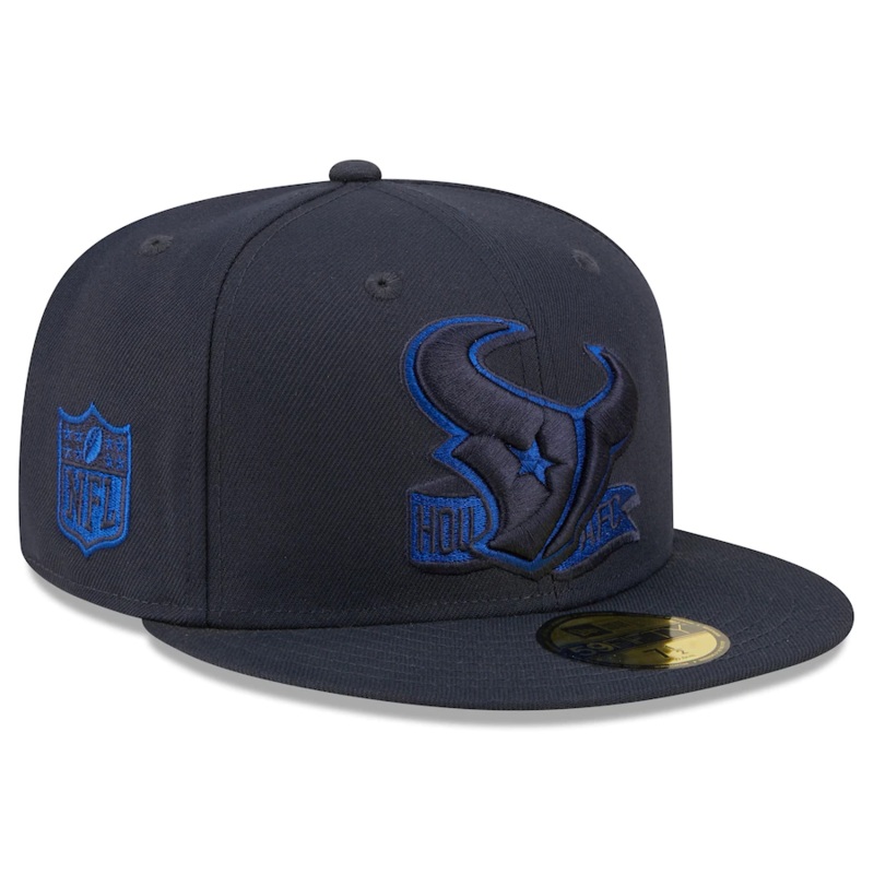 New Era Houston Texans Navy Tonal 2022 Sideline 59FIFTY Fitted Hat