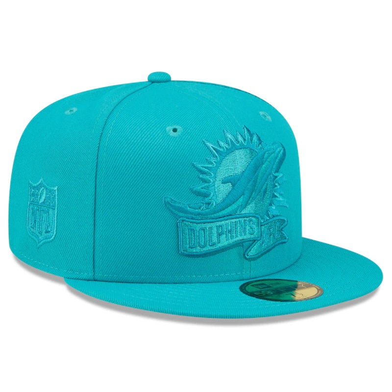 New Era Miami Dolphins Teal Tonal 2022 Sideline 59FIFTY Fitted Hat