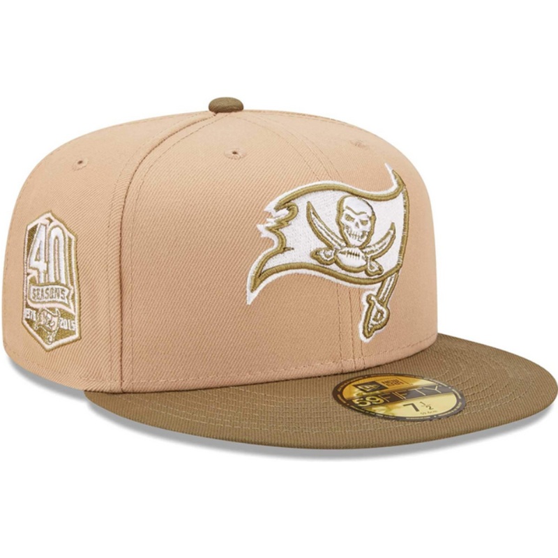 New Era Tampa Bay Buccaneers 40th Anniversary Saguaro Tan/Olive 59FIFTY Fitted Hat