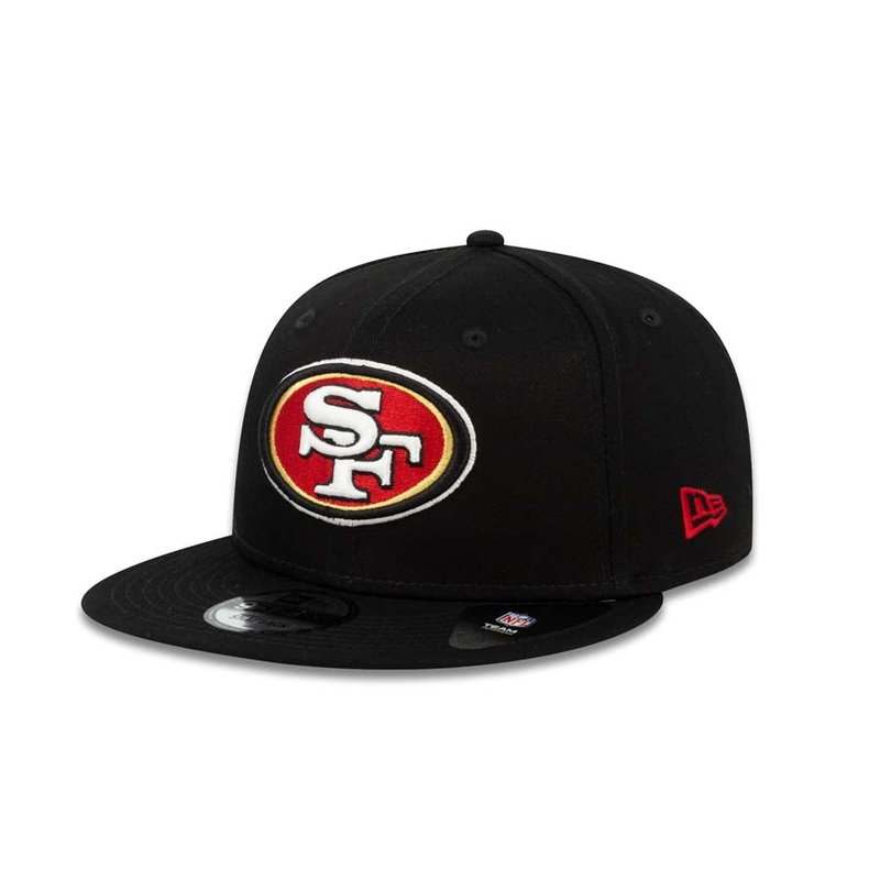 San Francisco 49ers New Era 9FIFTY 950 Snapback Cap Hat Black Crown/Visor Team Logo