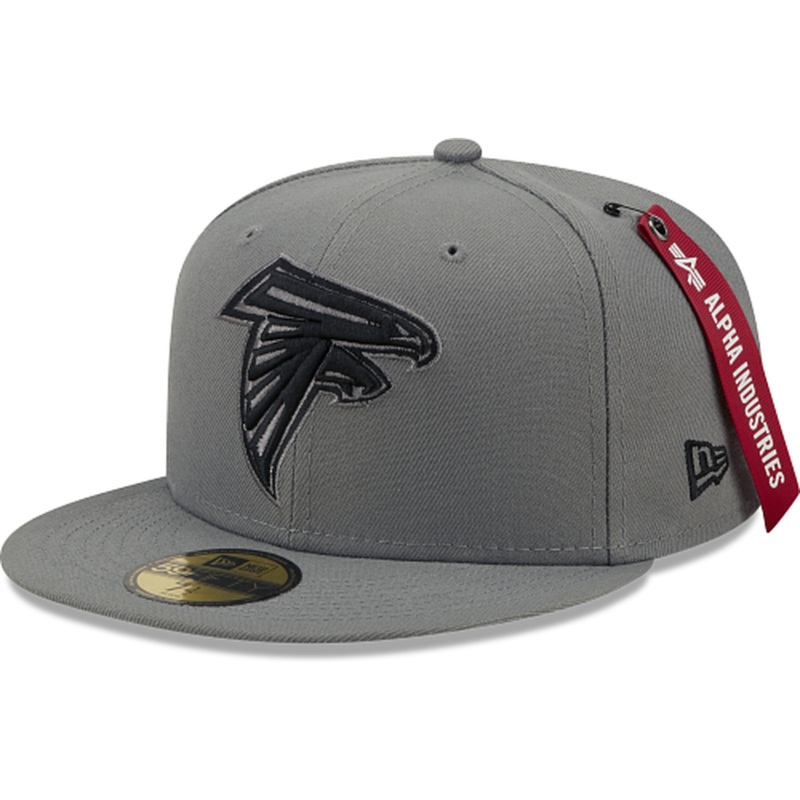 New Era Alpha Industries X Atlanta Falcons Gray 2022 59FIFTY Fitted Hat