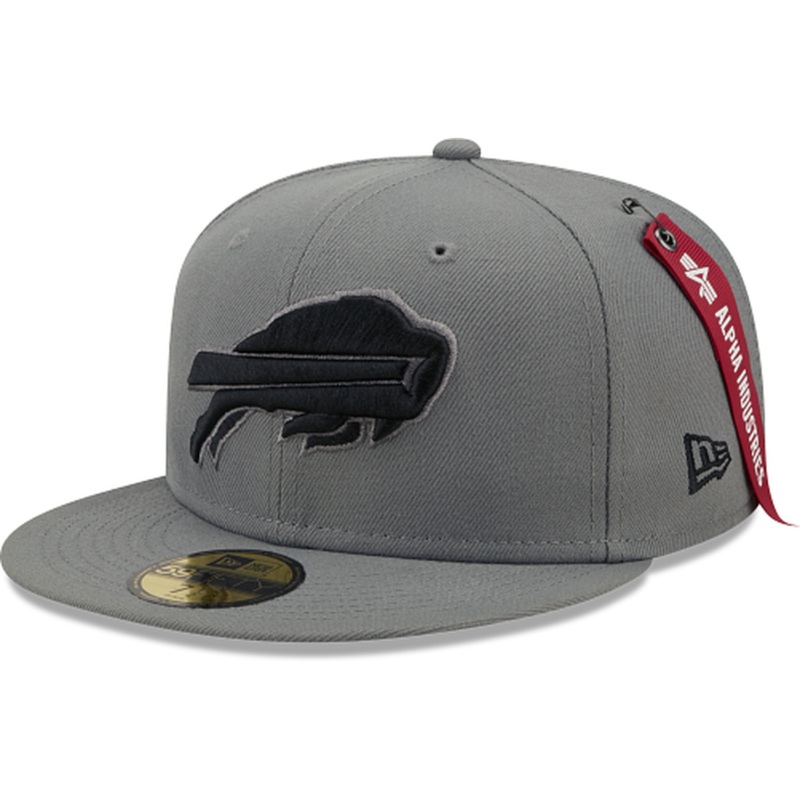 New Era Alpha Industries X Buffalo Bills Gray 2022 59FIFTY Fitted Hat