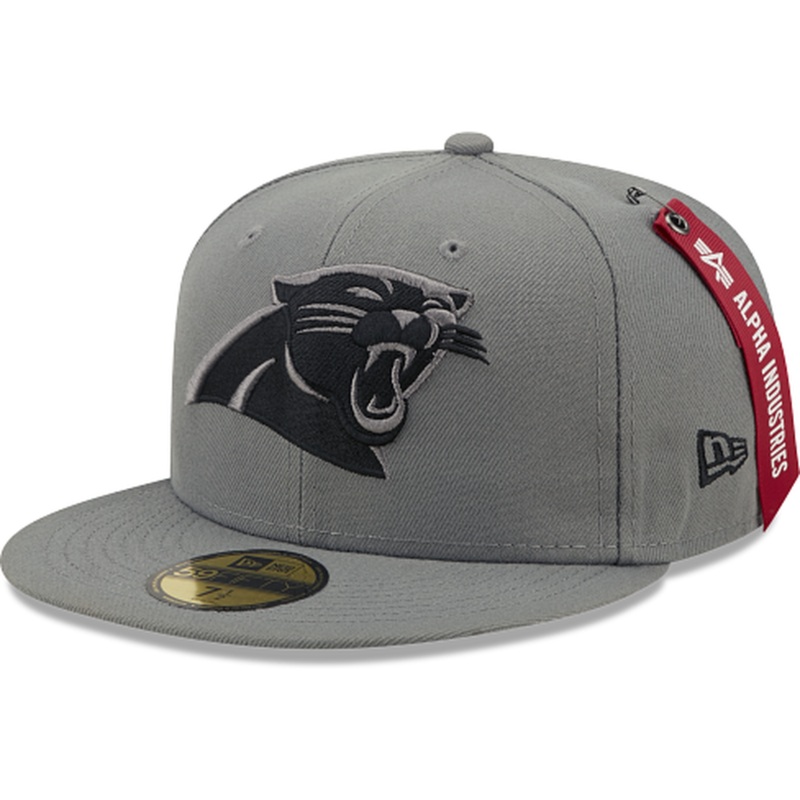 New Era Alpha Industries X Carolina Panthers Gray 2022 59FIFTY Fitted Hat